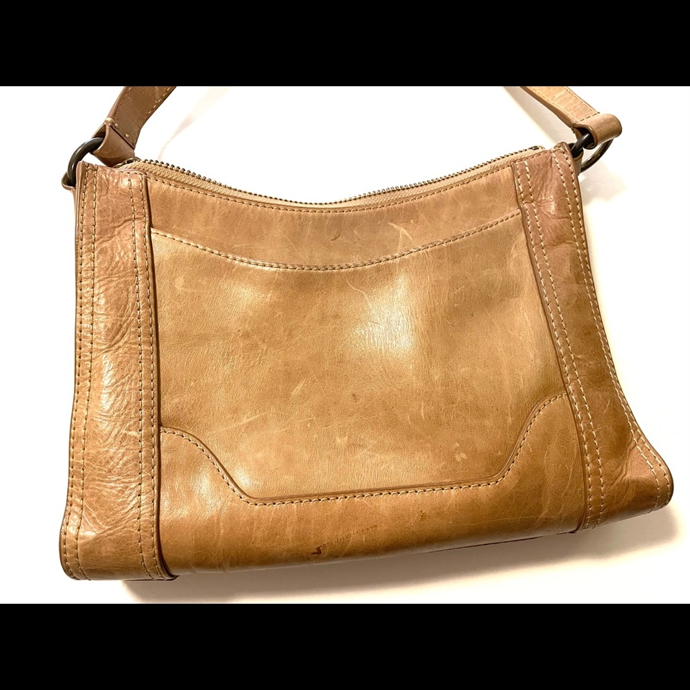 Frye Melissa Zip Top Saddle Crossbody Handbag in Sunflower Color